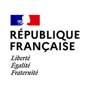 Logo de la République française avec les mots "Liberté, Égalité, Fraternité".